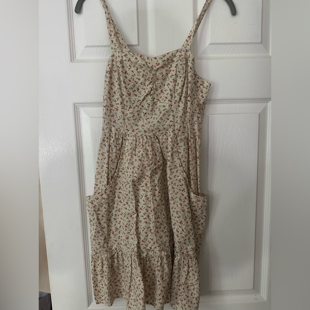 Mossimo Supply Co. Cream and Red Floral Mini Dress